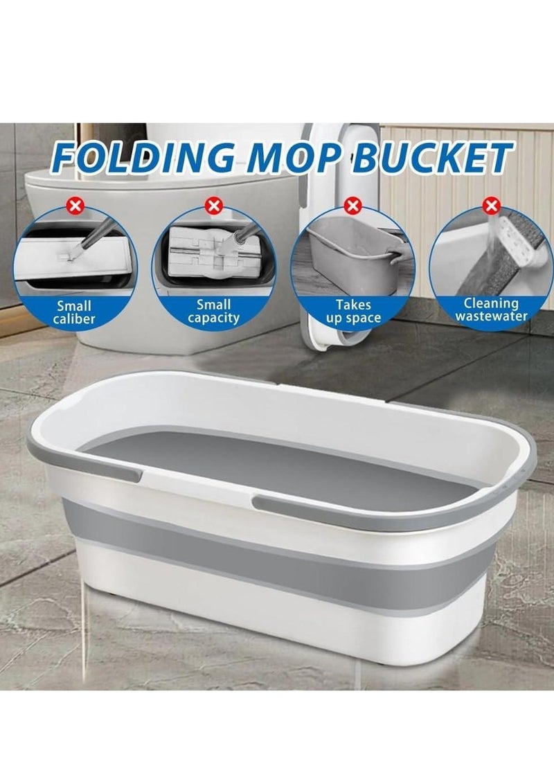 Generic - Foldable Mop Bucket with Wheels and 2 Handles, Multi-Purpose Portable - Image 1