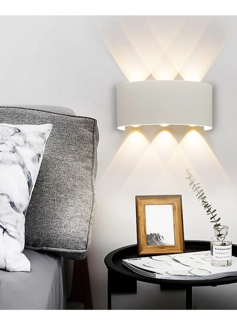 Furtey Modern Wall Light LED 6w Warm White 17 X 8 X 4cm , LED Waterproof Wall Lamp Bedroom Corridor Lamp , Suitable for Living Room , Dining Room , Bedroom , Stairs , Balcony , Corridor - Image 1