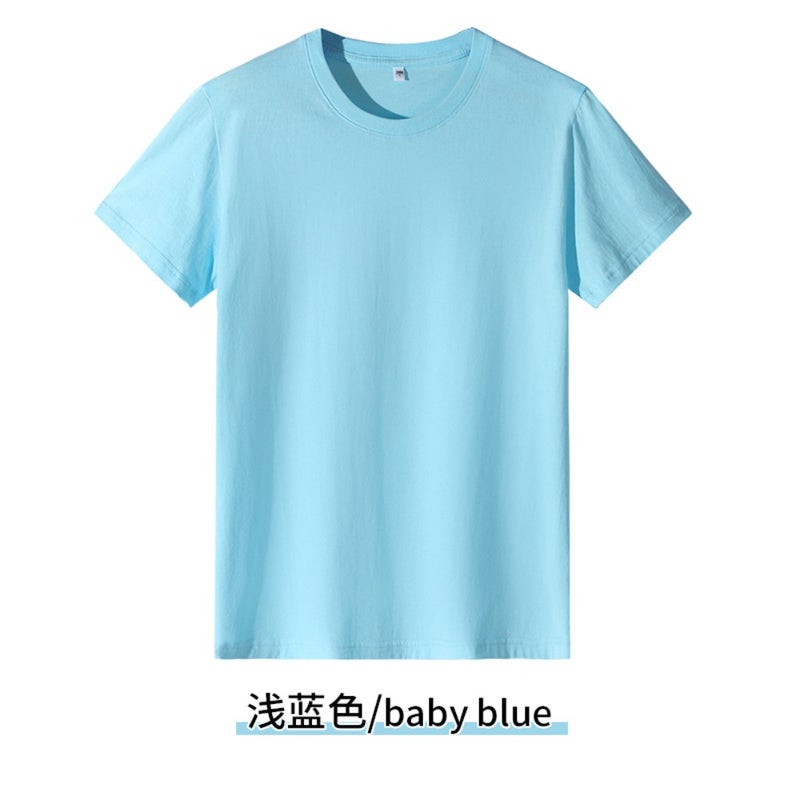 Summer casual short-sleeve 100 cotton T-shirt for men and women, solid color, custom logo printing, team cultural wear, work uniform - Image 2