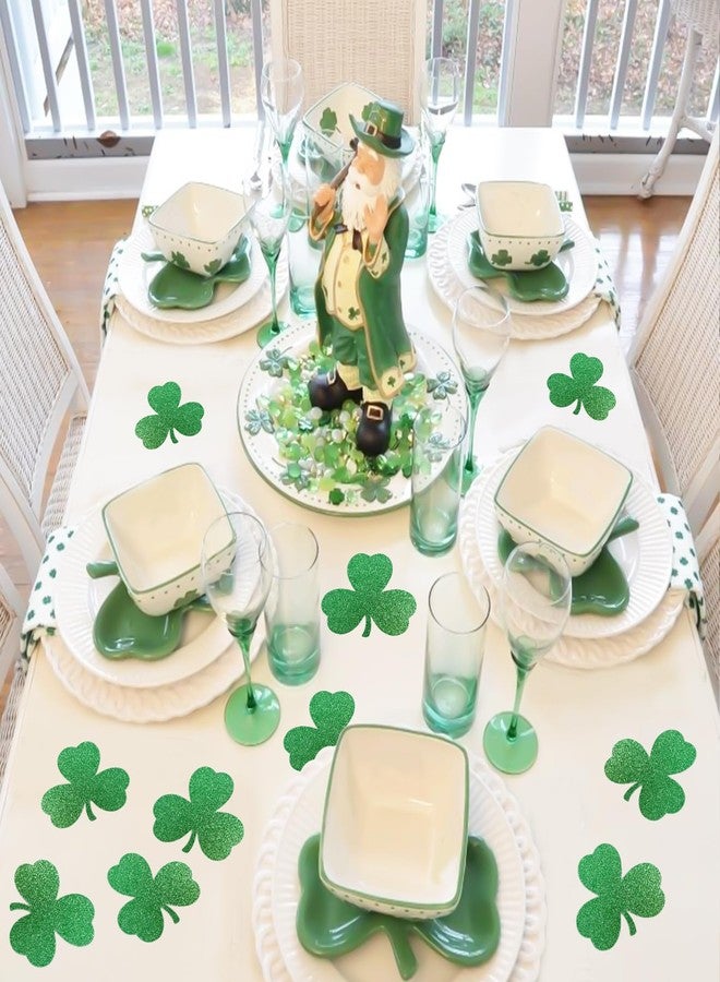 UNIIDECO St.Patrick's Day Decorations 60 PCS Shamrock Cutouts, St. Patrick's Day Green Glitter Shamrock Foam Clover Paper Cutout Decorations for St.Patrick's Day Bulletin Board Home School Classroom Office - Image 5