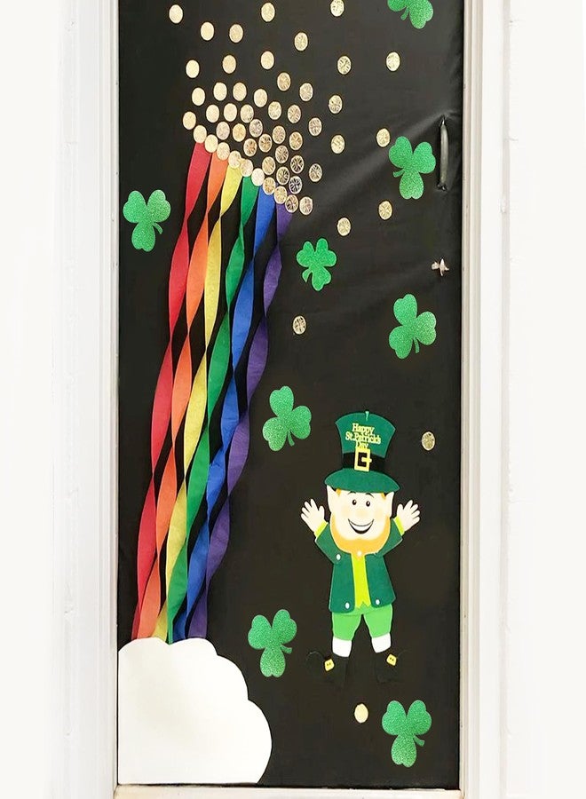 UNIIDECO St.Patrick's Day Decorations 60 PCS Shamrock Cutouts, St. Patrick's Day Green Glitter Shamrock Foam Clover Paper Cutout Decorations for St.Patrick's Day Bulletin Board Home School Classroom Office - Image 2