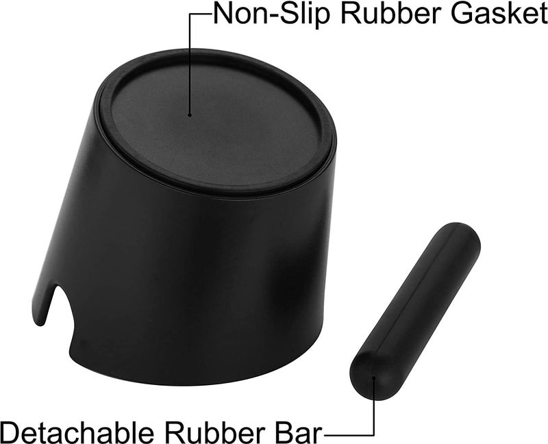 AIFUSI Espresso Knock Box, 4.8 Inch Coffee Knock Box Espresso Dump Bin For Coffee Grounds with Removable Knock Bar and Non-Slip Base Shock-Absorbent Durable Barista Style - Image 3
