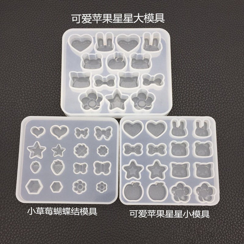 Diy Crystal Glue Cute Rabbit Apple Strawberry Animal Mold Jewelry Mold Pendant Glue Mold - Image 2