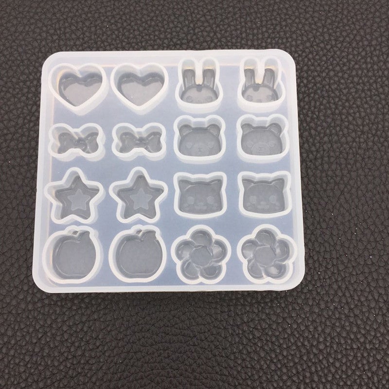 Diy Crystal Glue Cute Rabbit Apple Strawberry Animal Mold Jewelry Mold Pendant Glue Mold - Image 1