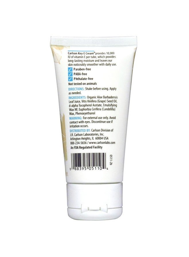 Carlson - Key-E Hand & Body Cream, Vitamin E & Organic Aloe, 10000 IU Vitamin E, Fragrance-Free, 2 oz - Image 2