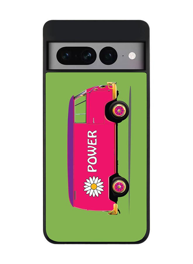 Stylizedd - Rugged Black edge case for Google Pixel 7 Pro Slim fit Soft Case Flexible Rubber Edges Anti Drop TPU Gel Thin Cover - Flower Power - Image 1