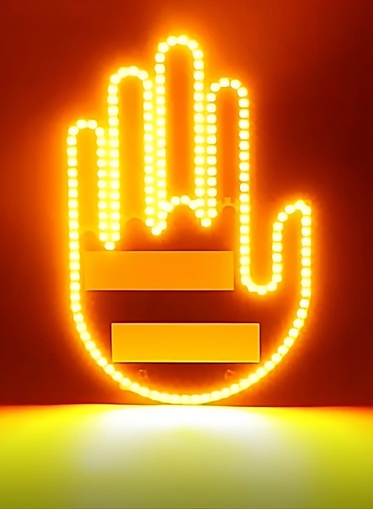 Hand Gesture Light For Cars With Remote Control - Rear Window Gesture Light For Cars And Trucks, Led Sign With 3 Interactive Modes - Image 2