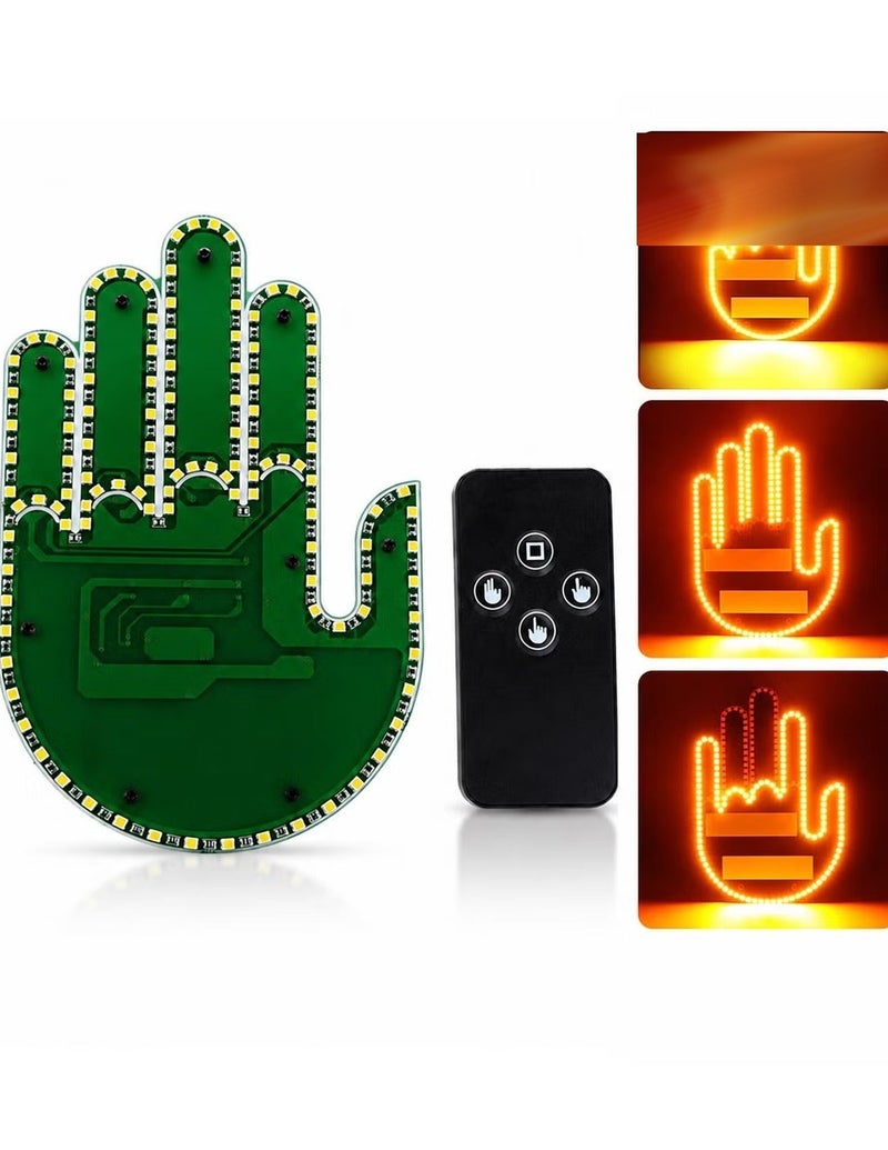Hand Gesture Light For Cars With Remote Control - Rear Window Gesture Light For Cars And Trucks, Led Sign With 3 Interactive Modes - Image 4