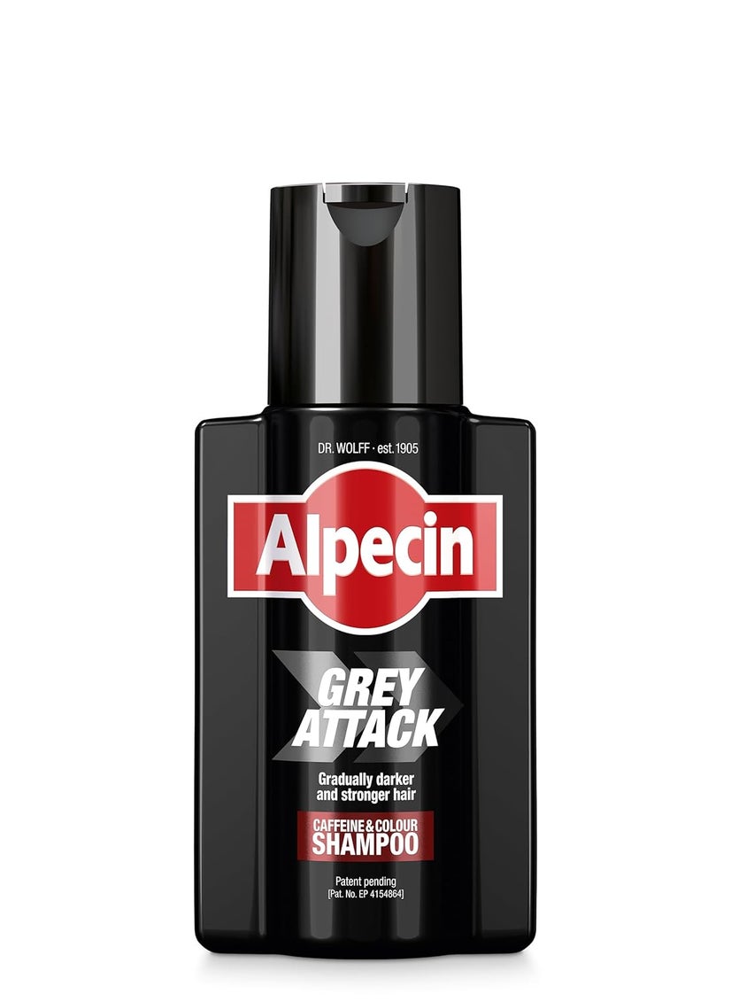 Alpecin Alpecin Grey Attack Coffein  Color Shampoo  1 x 200 ml  Schrittweise dunkleres und strkeres Haar  Kontrolliertes und natrliches Farbergebnis  Gegen Haarausfall 