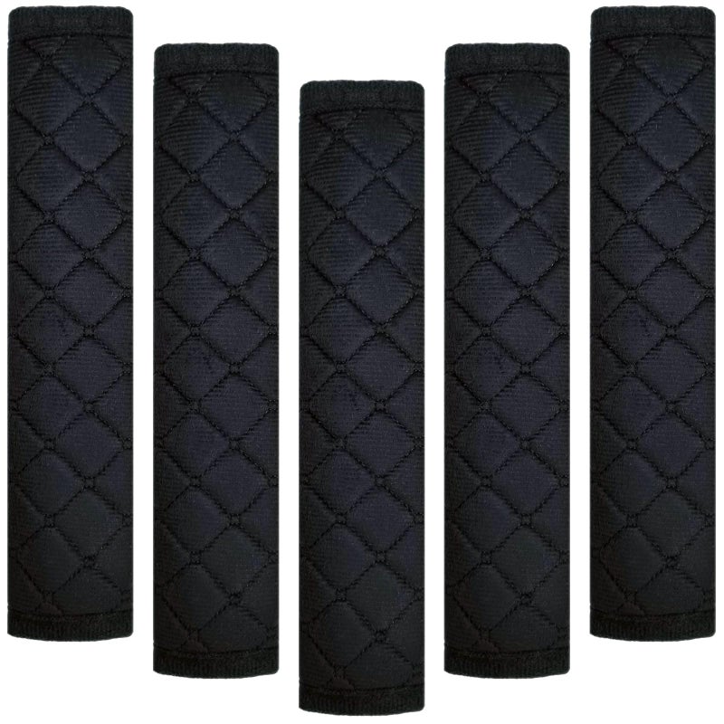tecooller Car Seat Belt Cover Pad 5 Pack Seatbelt Covers for Car Accessories Soft Material Car Seat Strap Pads Black 1063 inches Universal Fit for All Vehicles Comfort for neck shoulders 5Black - Image 3