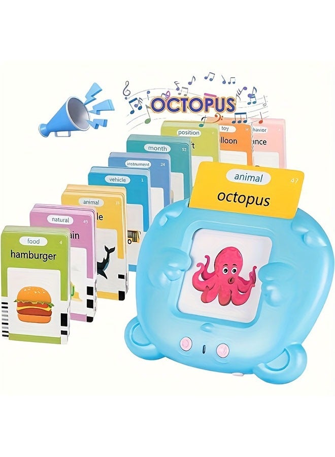 255 بطاقة فلاش ألعاب تعلم بطاقة فلاش، آلة القراءة مع 510 كلمة واحدة ألعاب إلكترونية للتعلم الذاتي للأطفال التوحد، تعلم تعليم علاج الكلام - Image 2