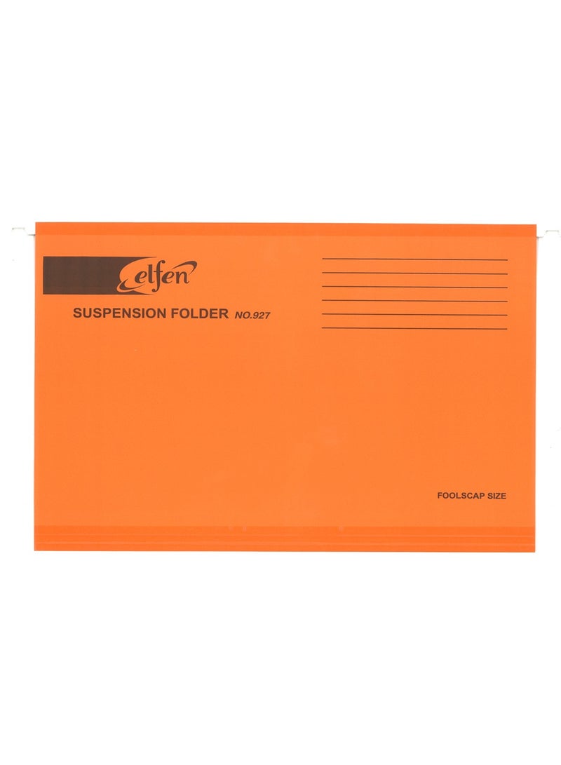 elfen 50-Piece Foolscap Size Hanging File Orange Colour - Image 2