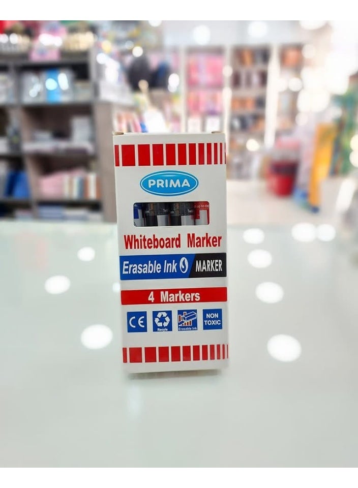 PRIMA Whiteboard marker, erasable, 4 tips, multi-colored (black, blue, red) - Image 2