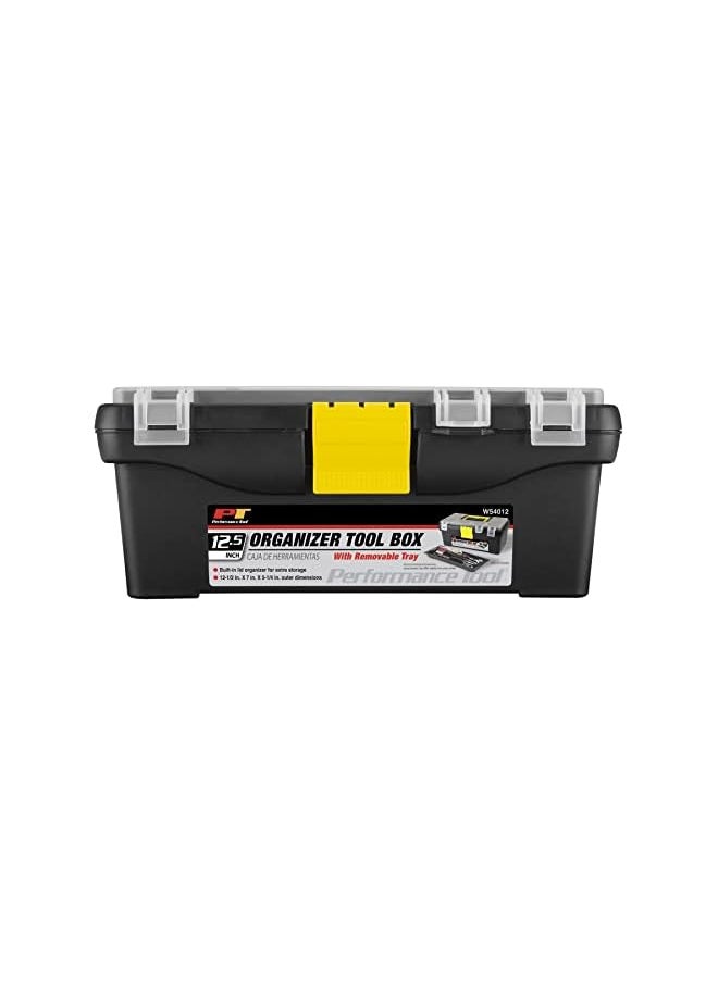 Performance Tool Tool W54012 Heavy Duty Plastic Organizer Tool Box for Workshops and Garages, Black, 12.5"  - Image 4