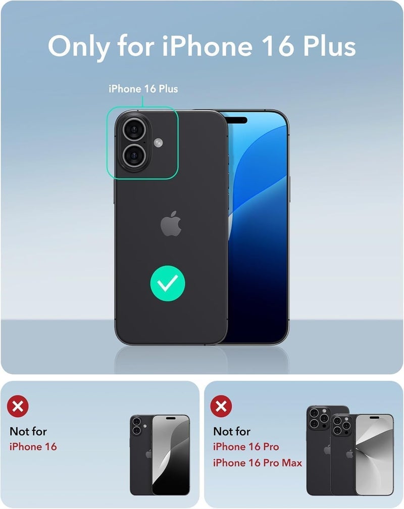 Elzzi حافظة مغناطيسية لجهاز آيفون 16 بلس، مطورة [حماية كاملة للكاميرا] [متوافقة مع ماغسيف] [غير لامعة شفافة] حافظة هاتف واقية مضادة للصدمات للرجال والنساء - أسود - Image 3