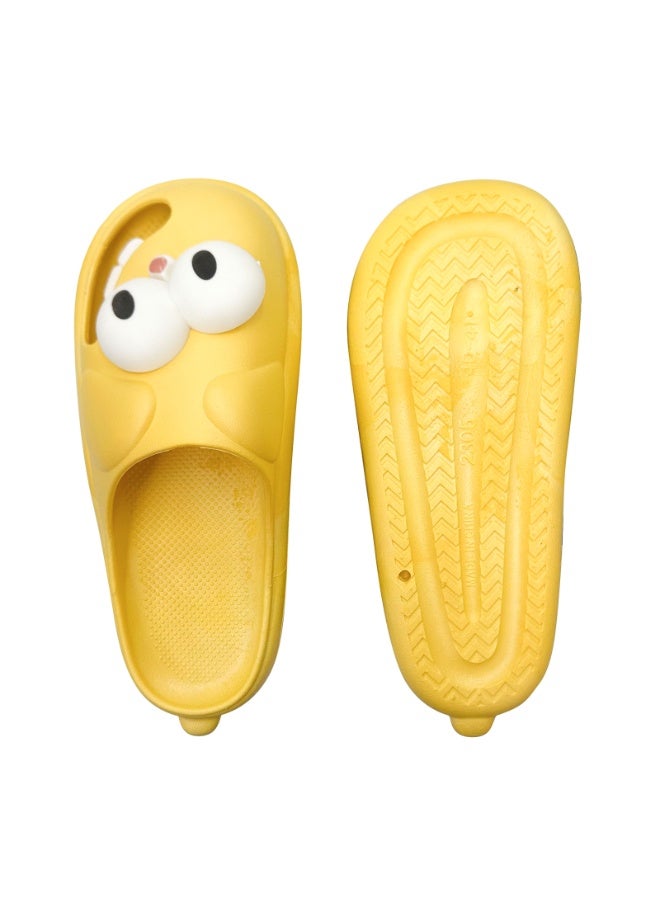 شبشب نسائي خفيف الوزن من PVC، نعل مضاد للانزلاق ناعم ومريح، صندل سلايد للاستخدام في الحمام والدش والمنزل والخارج، لون أصفر - Image 5