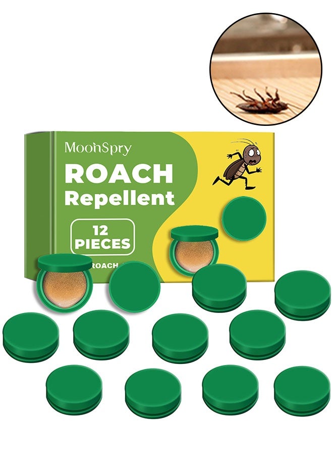 MOONSPRY 12 Pcs Roach Repellent, Home and Kitchen Cockroach Killer, House Roach Killer Safe for Kids and Pets, Pest Control Cock Roach Medicine - Image 1