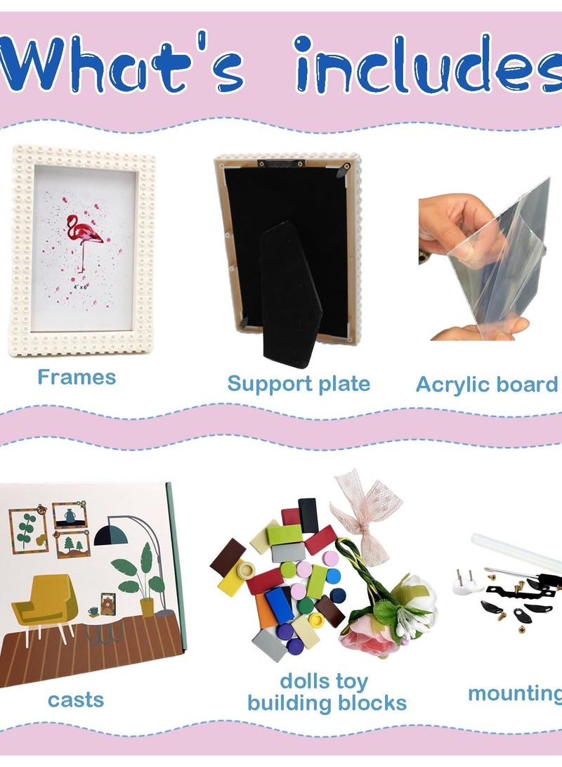 Excefore Kid Picture Frames Craft Kits, Create Your Own 4x6 DIY Block Photo Frames , Fun and Creative Art & Craft Gift for Boys and Girls Ages 6-8 - Image 2