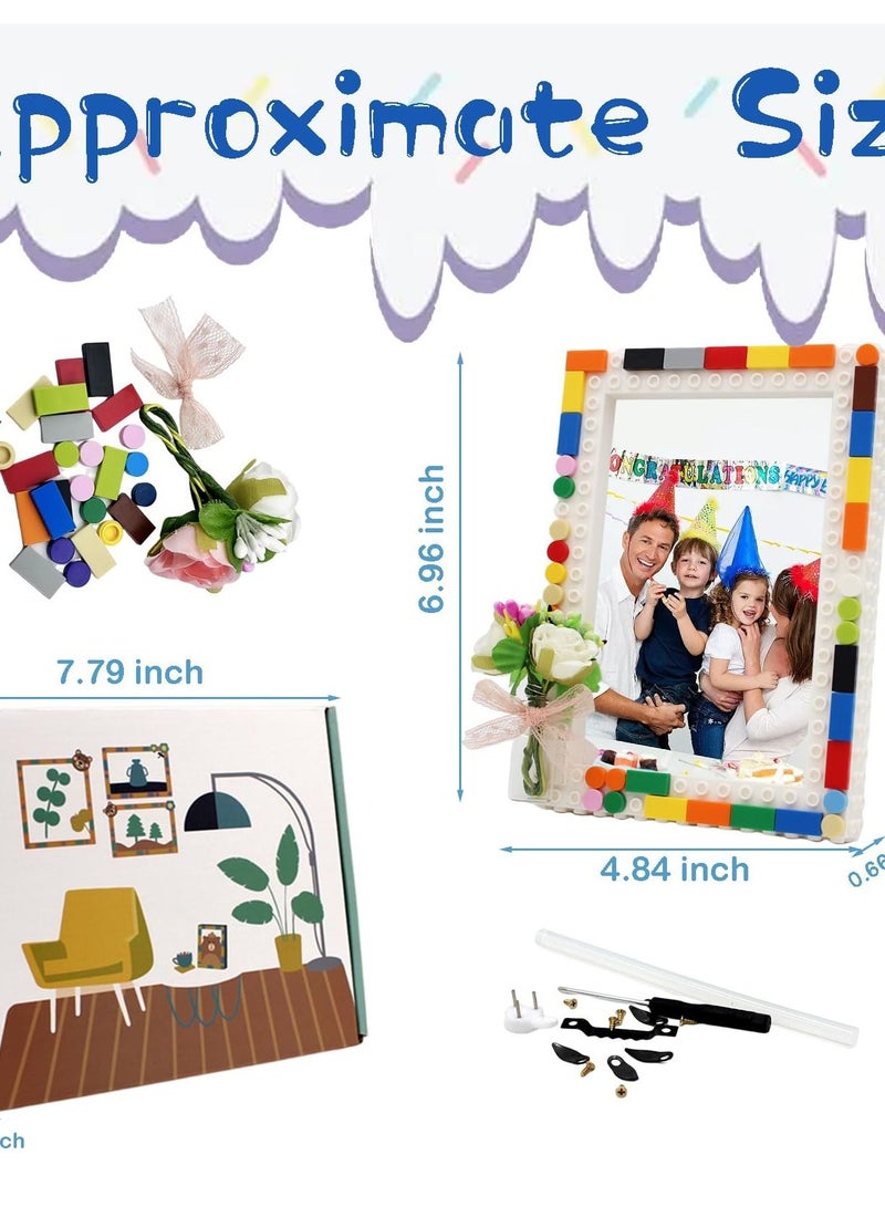 Excefore Kid Picture Frames Craft Kits, Create Your Own 4x6 DIY Block Photo Frames , Fun and Creative Art & Craft Gift for Boys and Girls Ages 6-8 - Image 5