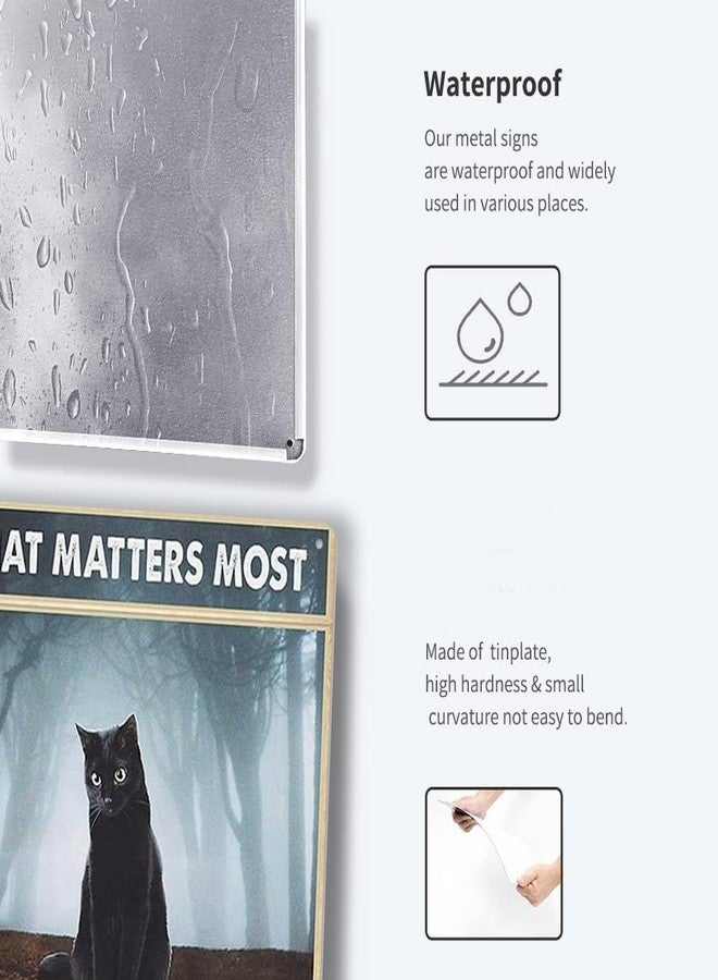 Fmcmly Black Cat Retro Metal Tin Sign Vintage Style Wall Decoration Home Bar Kitchen Hotel Dining Room Coffee Metal Poster 8x12 Inch,What Matters Most is How You See Yourself Sign - Image 5