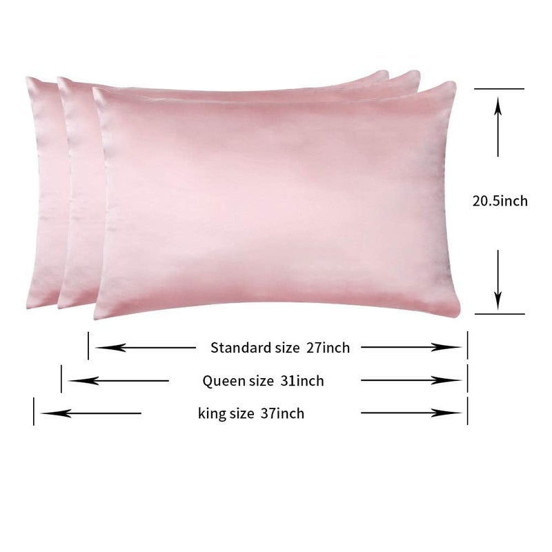 Jocoku 100% Mulberry Silk Pillowcases Set of 2 for Hair and Skin and Super Soft and Breathable King Size Nature Silk Pillowcases (King, Pink) - Image 2