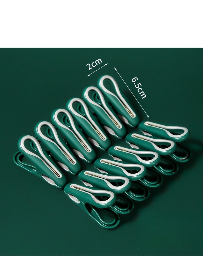 12 Piece Set Unmarked Clothesline Clip, Strong Fixing Clothesline Clip, Sock Clip  - Image 1