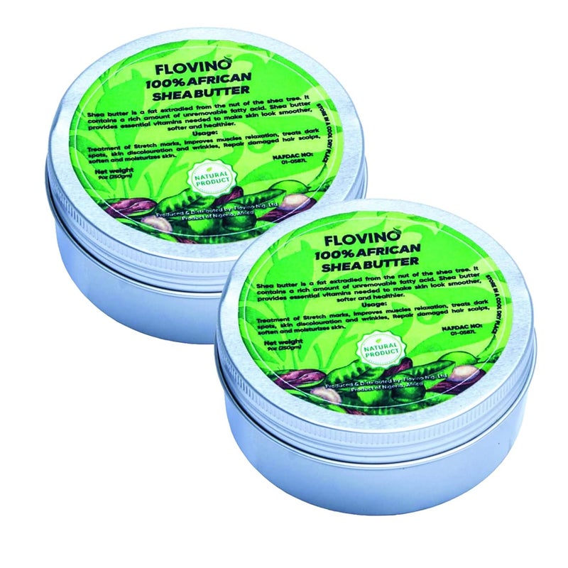 Flovino Pure African Shea Butter  100 Pure Whipped Raw Shea Body Butter for Men Women  Children  Authentic Moisturizing Cream Suitable for Hair and All Skin Types 2