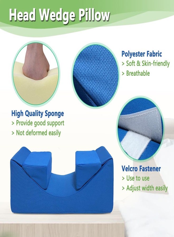 AOSSA Neck Stabilizer Pillow for Sleeping Upright, Head Cradle Pillow, After Surgery Positioning Pillows for Adults Elderly, Bedridden Neck Support Wedge for Bed, Head Positioner, Face Up Pillow - Image 3