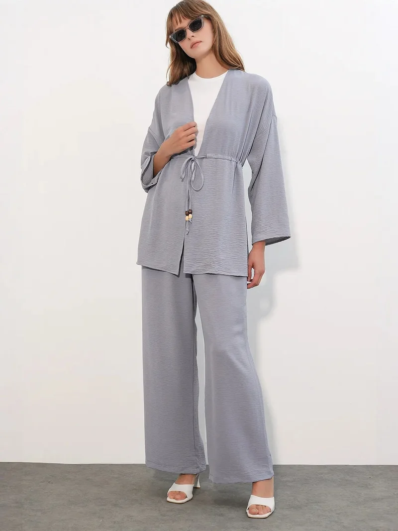 بيغ دارت BDART Two-Piece Wide-Leg Kimono Set