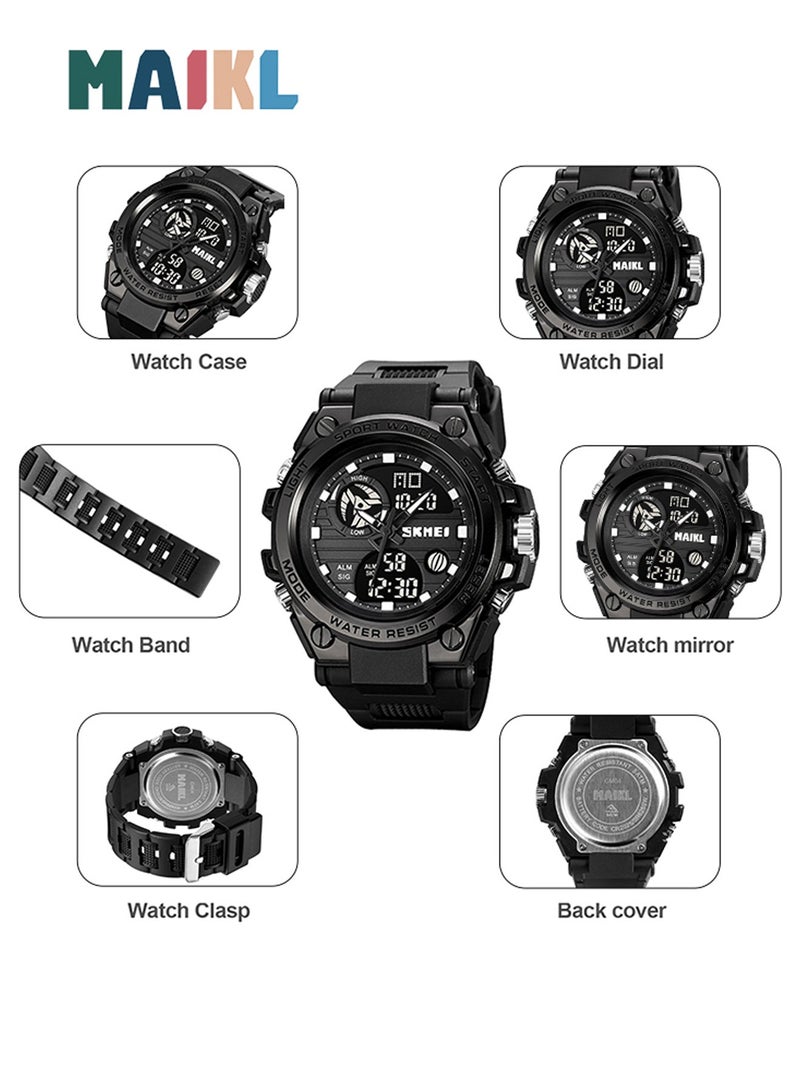 MAIKL upgraded Wolverine watch for male high school students, multifunctional waterproof night light dual display technology sense sports electronic watch for men - Image 3