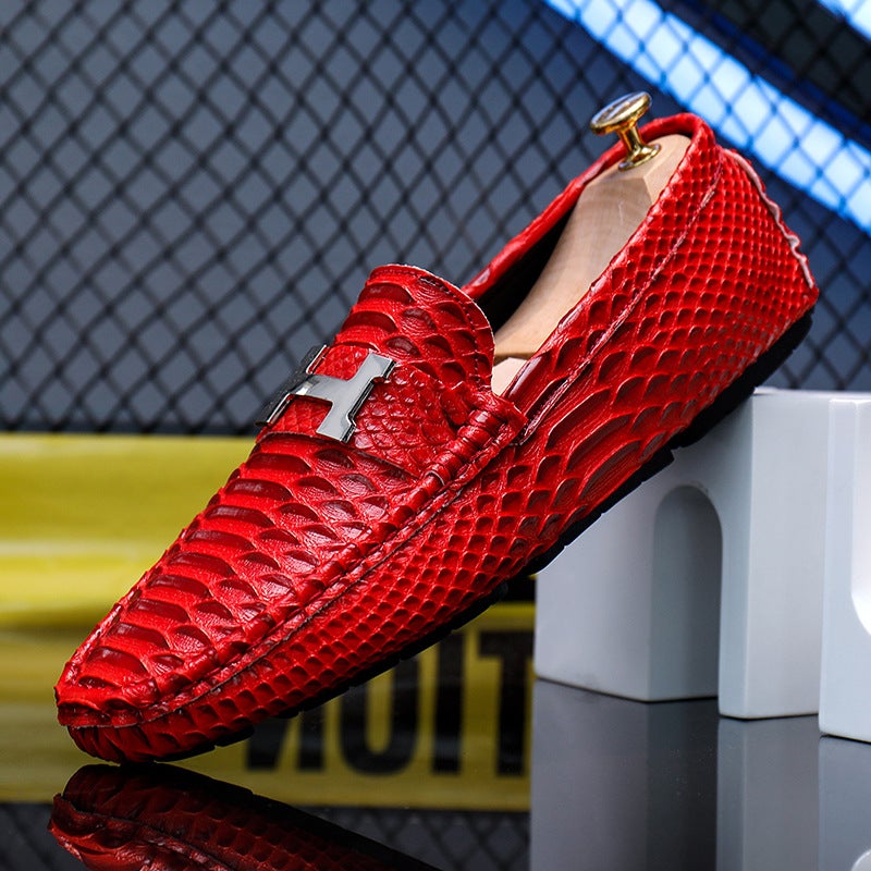 Large Size 47 Casual Leather Shoes Men'S Crocodile Style Youth Trendy Shoes Soft Bottom Driving Shoes Lazy Shoes Shoes Men'S Shoes - Image 4