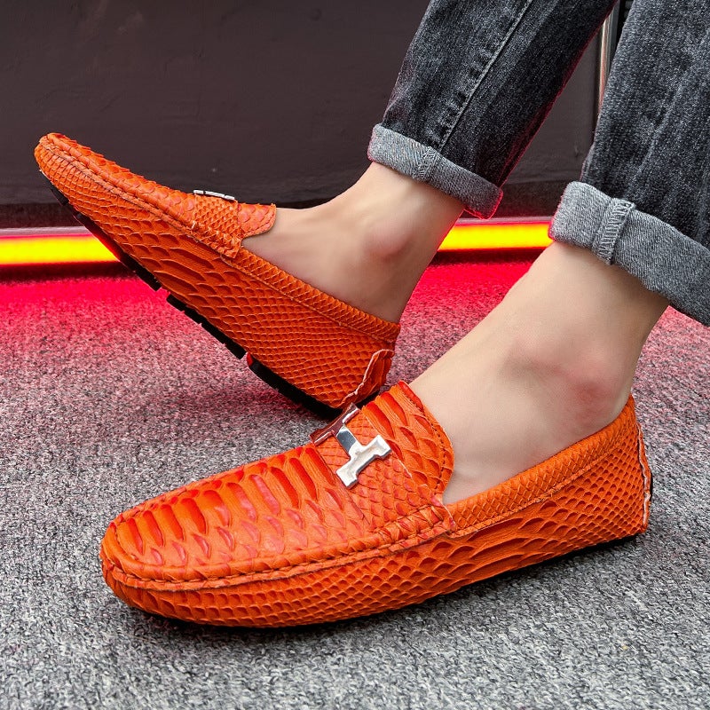 Large Size 47 Casual Leather Shoes Men'S Crocodile Style Youth Trendy Shoes Soft Bottom Driving Shoes Lazy Shoes Shoes Men'S Shoes - Image 3