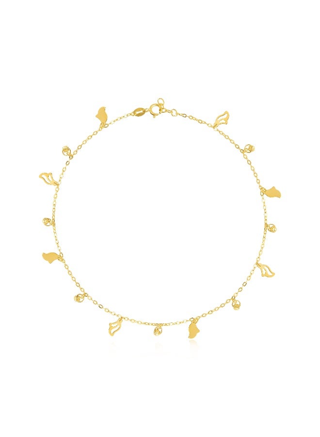 بفلح للمجوهرات جمالٌ خالدٌ في كل خطوة - خلخالٌ من الذهب الخالص عيار ٢١ قيراطًا - Image 2