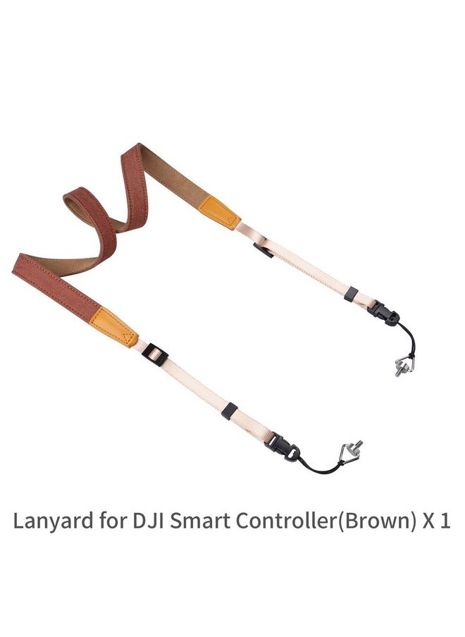 Comfortable Lanyard Strap For Dji Rc Pro Smart Controller Accessories Mavic 3 Cine 2 Pro/Zoom Air2S Drone With Screen Remote Controller Shoulder Neck Tape Screws [Brown]