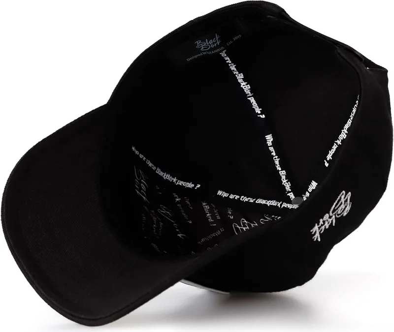 بلاك بورك V1 Baseball Wake Up - Black Cap with 2 Code Logo