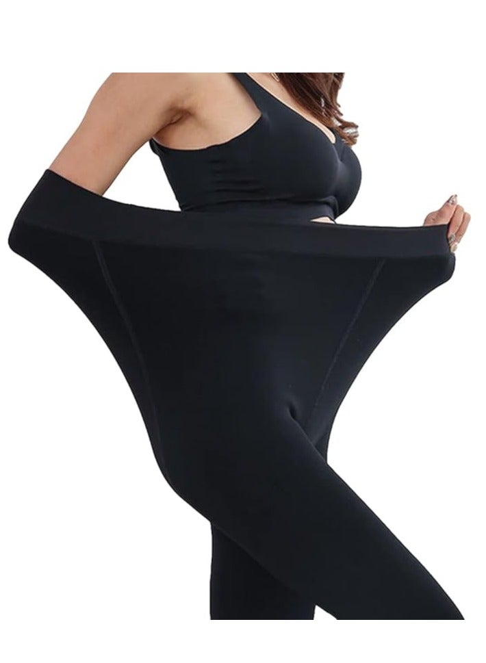 سي اتش ار ليجر سروال ضيق مبطن بالصوف للتدفئة في الشتاء للنساء  سروال ضيق مخملي سميك حراري - Image 2