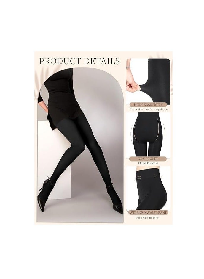 سي اتش ار ليجر سروال ضيق مبطن بالصوف للتدفئة في الشتاء للنساء  سروال ضيق مخملي سميك حراري - Image 5