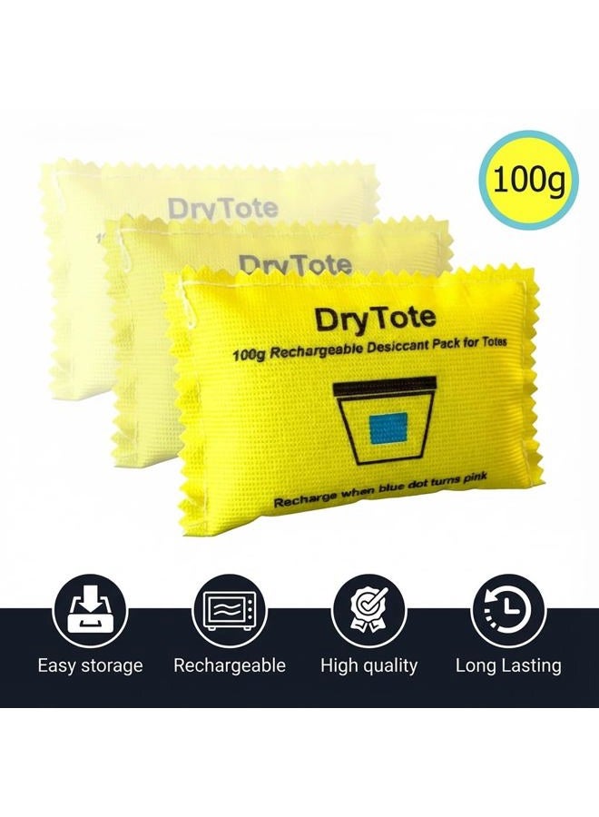 DryTote 100g Rechargeable Desiccant Pack - Moisture Absorbing Bag - Desiccant Dehumidifier for Storage Bins and Totes … - Image 2