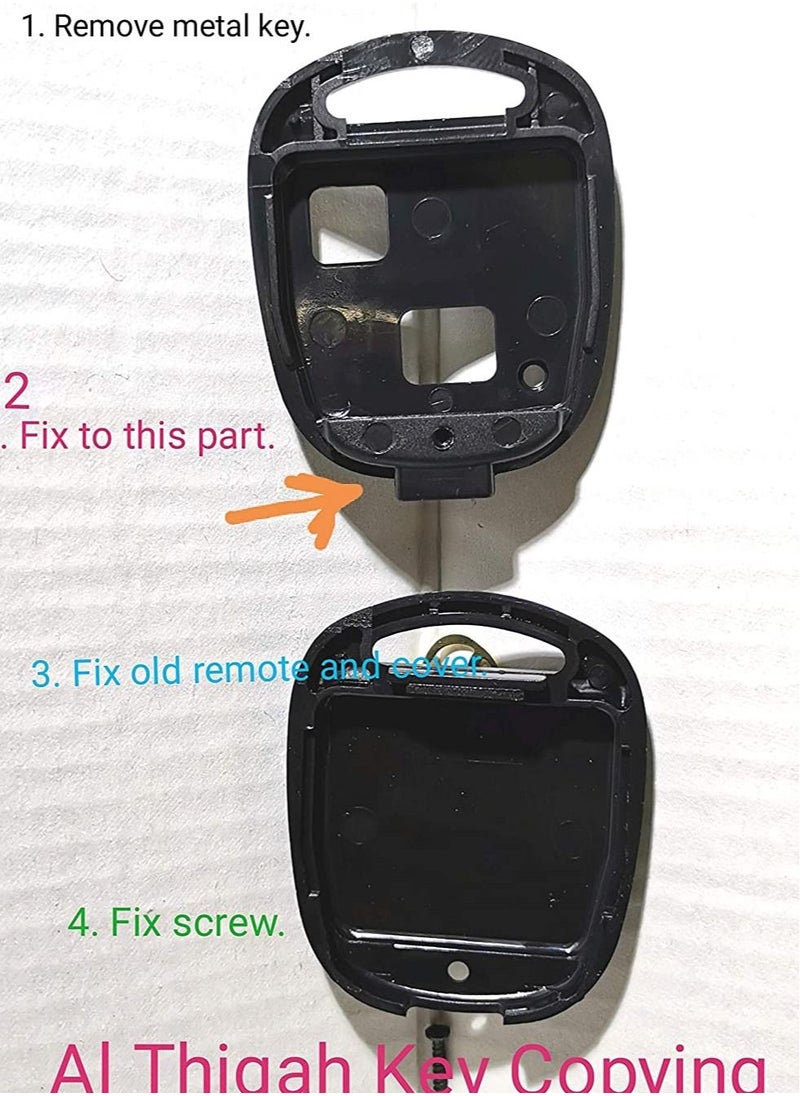althiqahkey - Easy Change 3 Buttons Remote Key Fob Case Shell Cover Replacement Fit For Toyota Yaris Prado Camry Corolla. Fix This Shell By Yourself,Not Need Key Shop. - Image 1