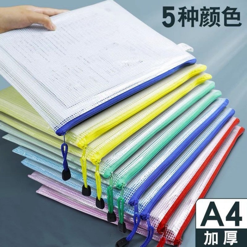 Transparent Document File Bag Portable Storage Stationery Bag Tutoring Bag Book Bag File Bag Office Supplies - Image 3