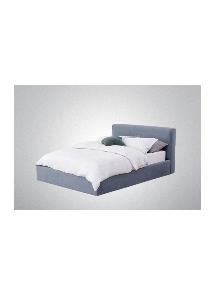 Modern - Button Tufted Bed Blue 100Cm - Image 1