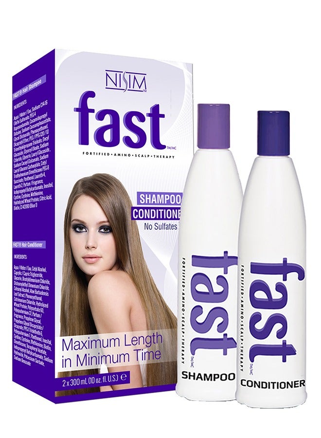 Nisim Fast Fortified Amino Scalp Therapy Shampoo And Conditioner  2 x 300ml