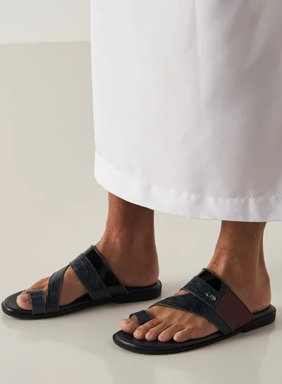 Al Waha Men Panelled Slip-On Arabic Sandals
