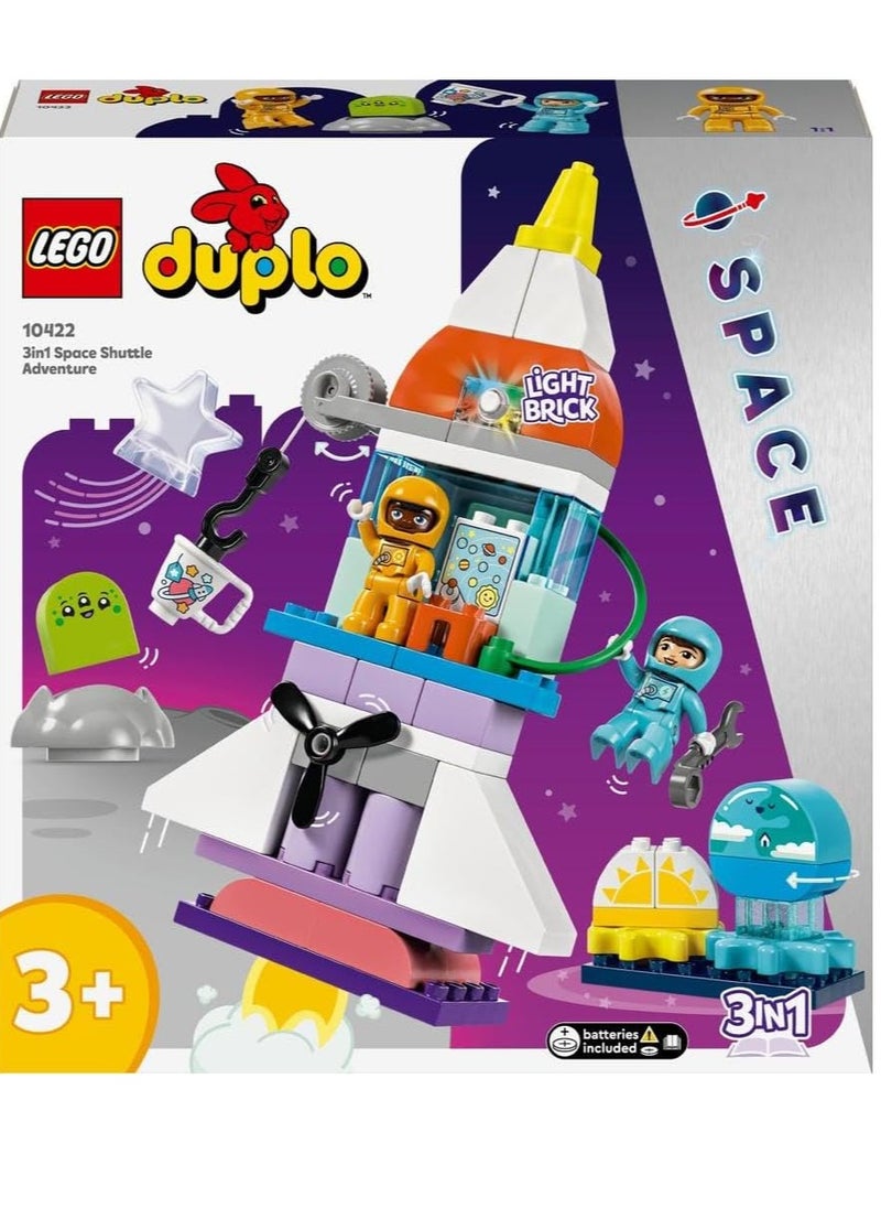 LEGO LEGO Duplo 3-in-1 Space Shuttle Adventure 10422 Building Blocks Toy (58 Pieces)  - Image 5
