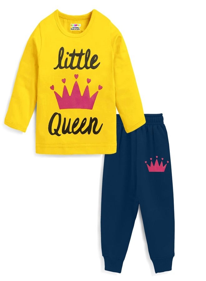 Kuchipoo Baby Girl Regular Fit Cotton T-Shirts and Pyjamas Set (KUC-PSUT-107, 12-18 Months, Multi-Colored), Printed - Image 4