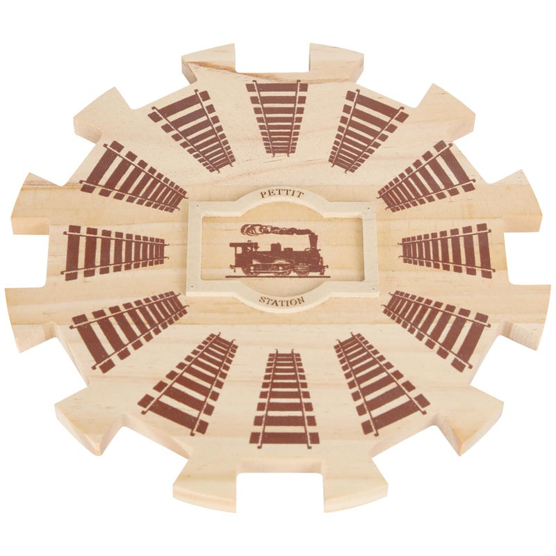 NVAAV Mexican Train Dominoes Wooden Hub 12 Player Premium Pine with Felted Bottom Durable Game Centerpiece Ideal Board Game Accessory - Image 3