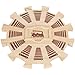 NVAAV Mexican Train Dominoes Wooden Hub 12 Player Premium Pine with Felted Bottom Durable Game Centerpiece Ideal Board Game Accessory - Image 2