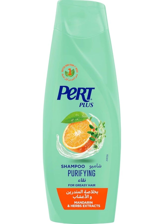 Pert Plus Purifying Shampoo With Mandarin Extract For Greasy Hair 400Ml - Image 1