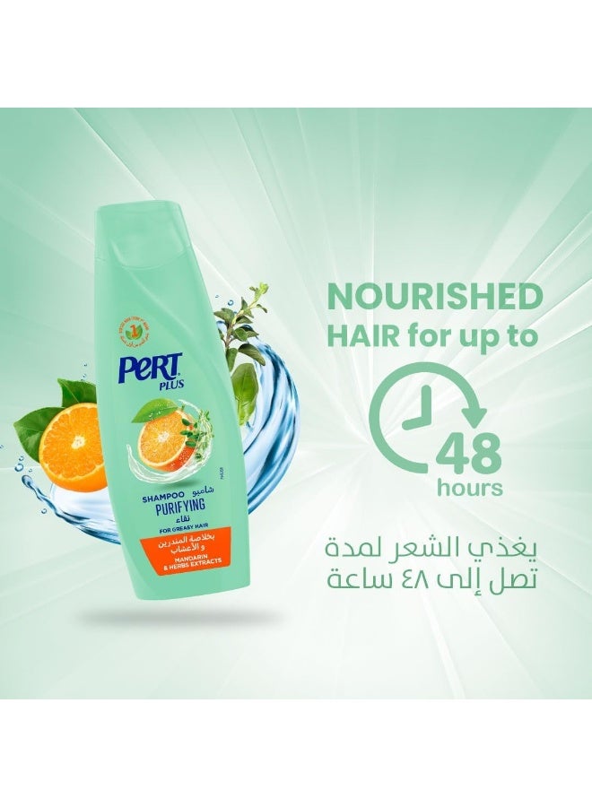 Pert Plus Purifying Shampoo With Mandarin Extract For Greasy Hair 400Ml - Image 5