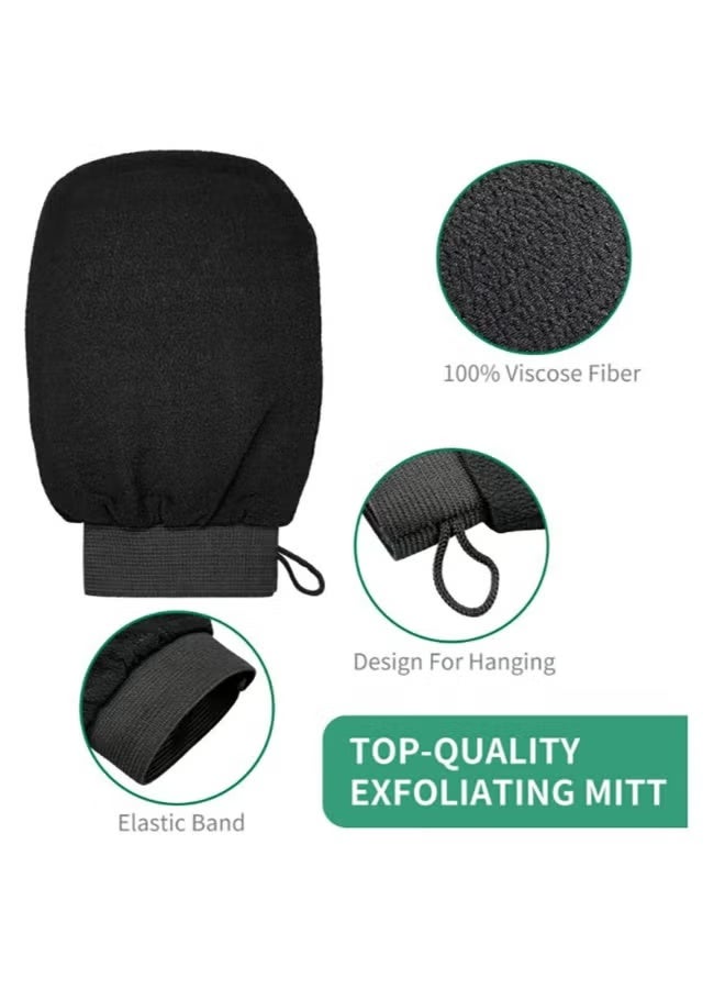 Ucanbe 3-Piece Natural Silk Exfoliating Bath Gloves – Deep Cleansing Body Scrub Mitts for Smooth and Radiant Skin, Reusable Spa Shower Exfoliator Set - Image 2